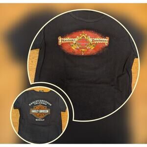 2005 Harley Davidson Tee Woman's Large Palermo Sicily